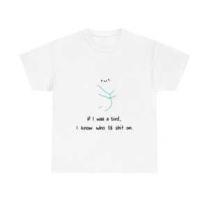 Playful Ghost 'If I Was a Bird' Quote T-Shirt