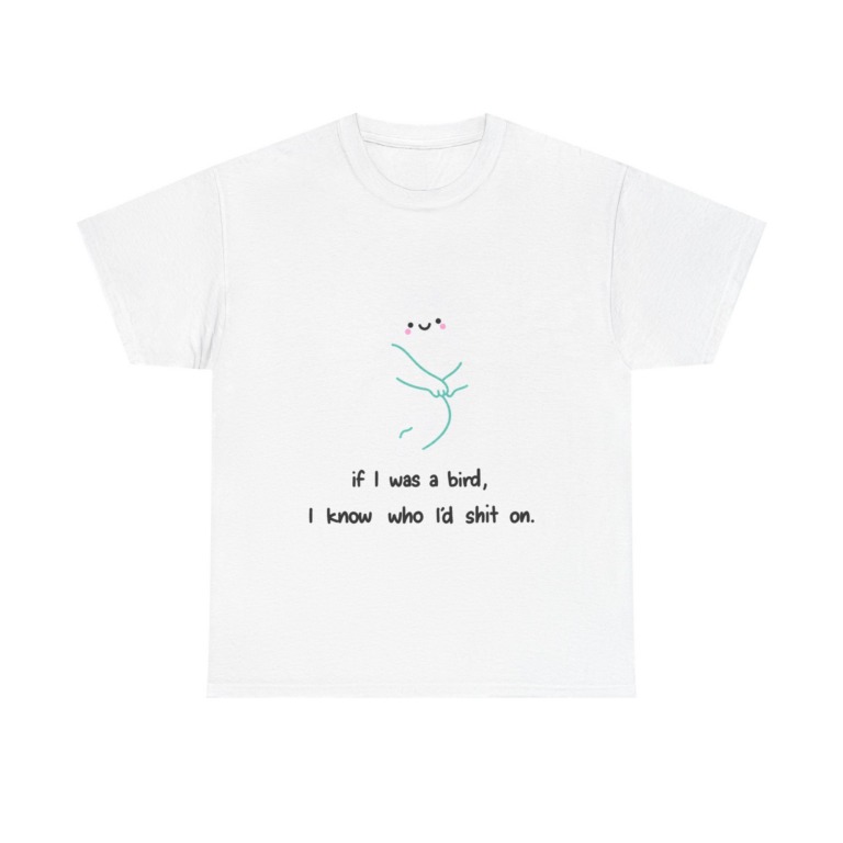 Playful Ghost 'If I Was a Bird' Quote T-Shirt