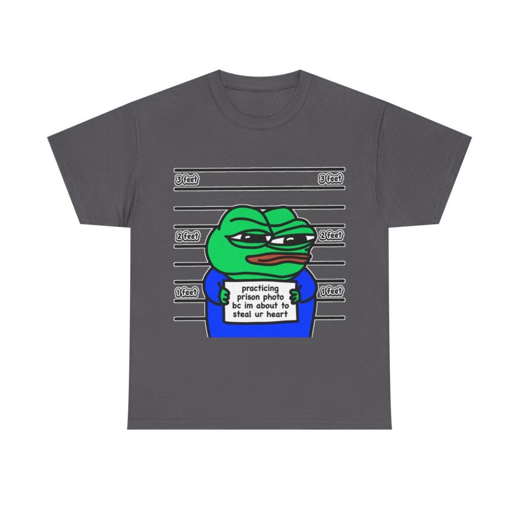 T-Shirt: Pepe Frog 'Steal Your Heart' Mugshot