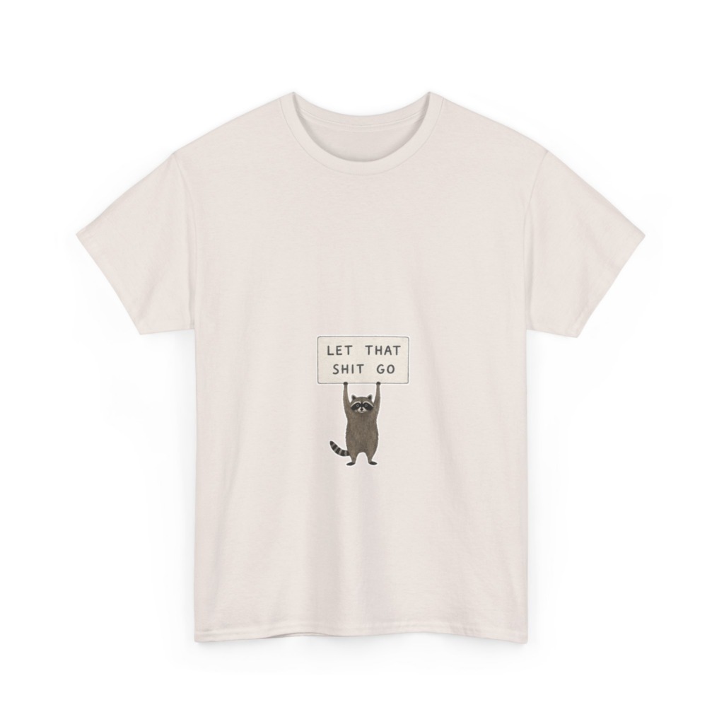White Raccoon 'Let That Shit Go' Graphic T-Shirt