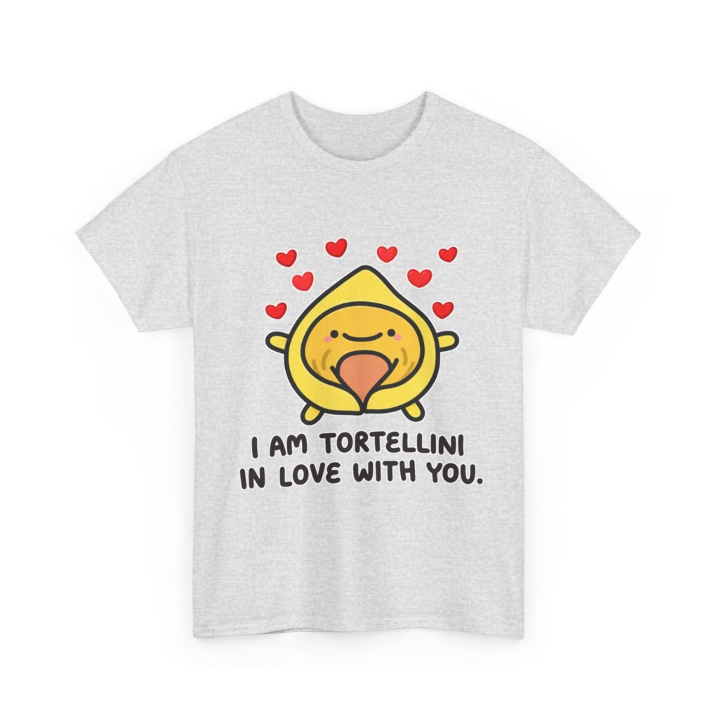T-Shirt with Tortellini in Love Graphic