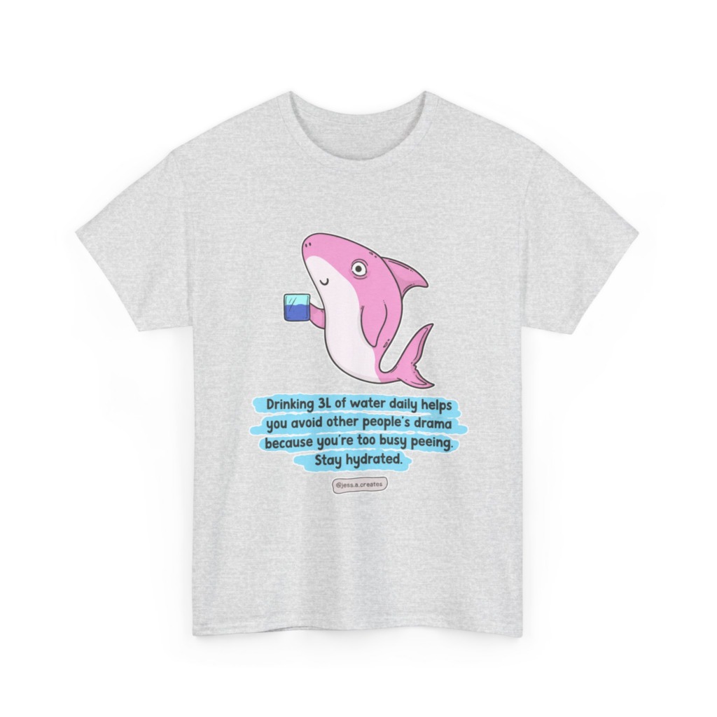 Pink Hydrated Shark Graphic Tee