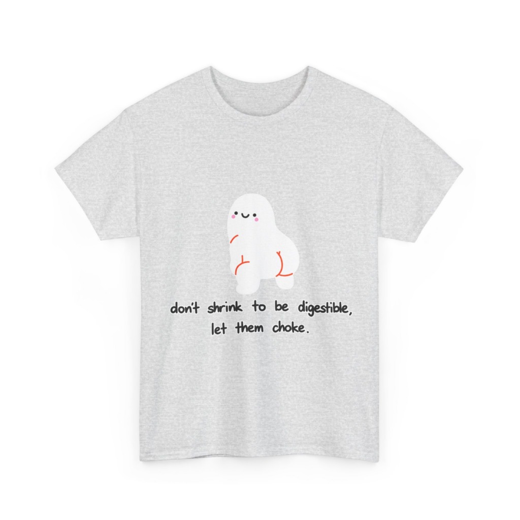 White Happy Blob 'Don't Shrink' Graphic T-Shirt