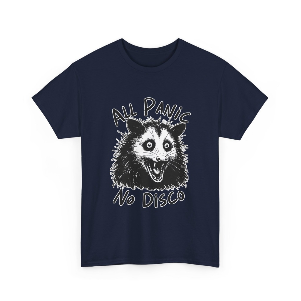 T-Shirt: All Panic No Disco Opossum Graphic