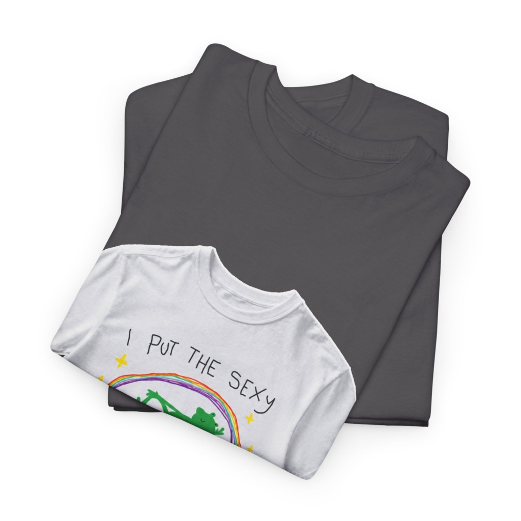 White 'I Put The Sexy In Dyslexia' Frog T-Shirt