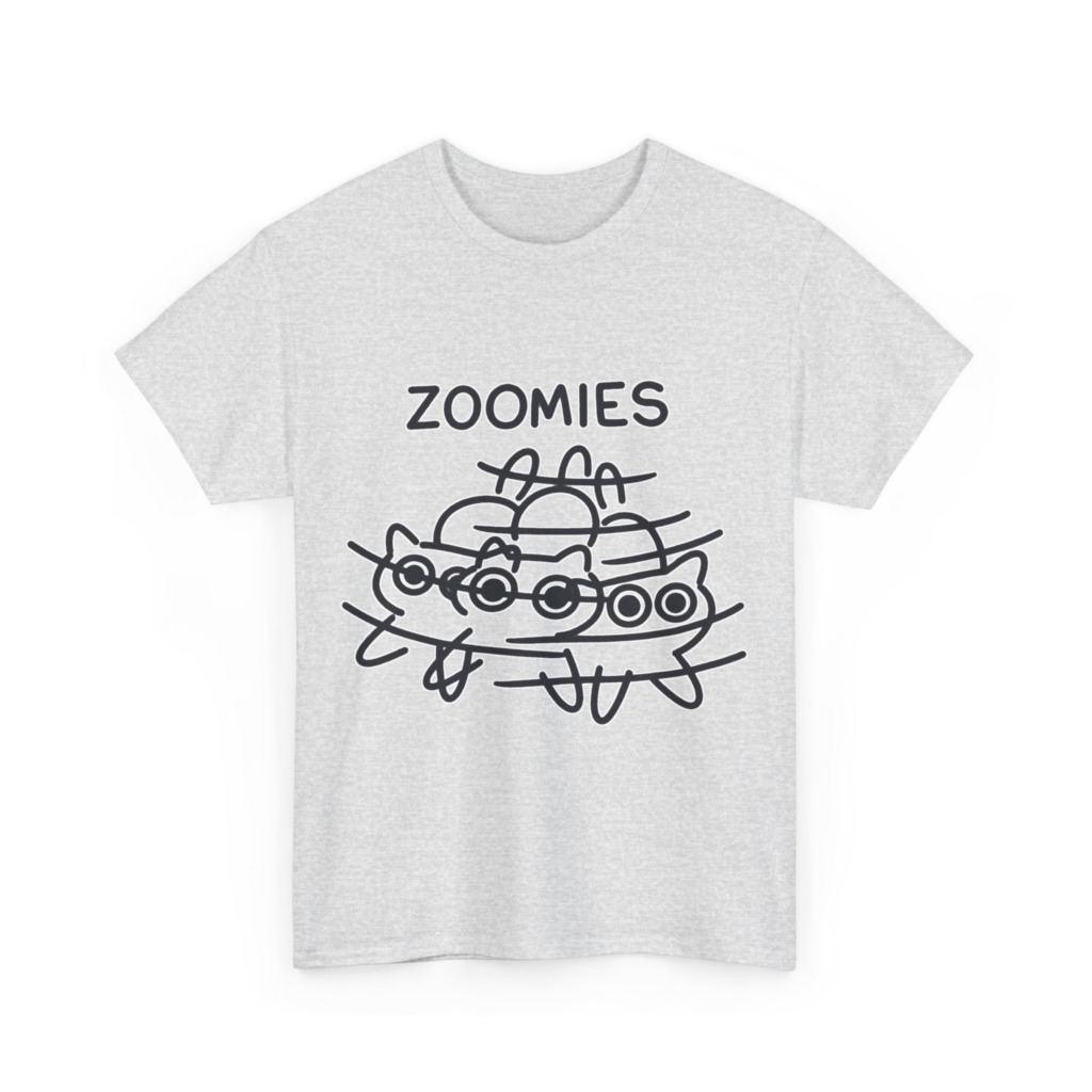 T-Shirt: Zoomies Energetic Cats Graphic