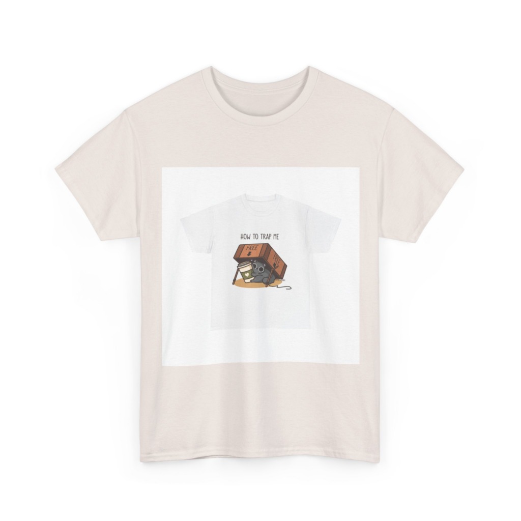 T-Shirt: How to Trap Me Cat & Coffee Graphic