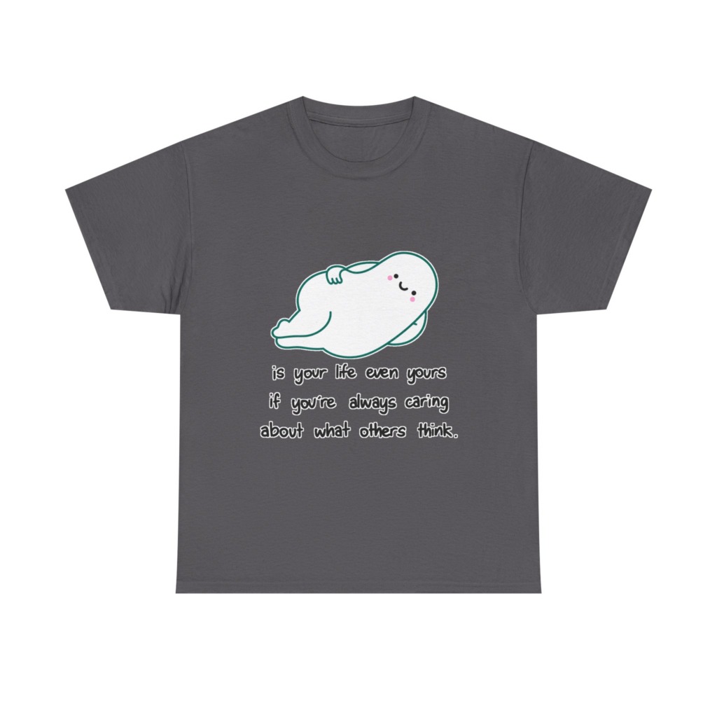 White 'Life Is Yours' Blob Graphic T-Shirt