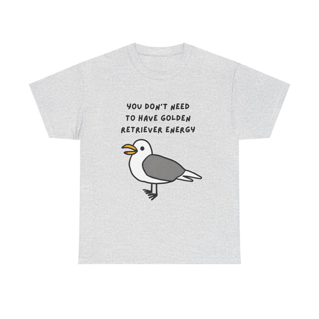 Seagull 'Golden Retriever Energy' Graphic T-Shirt