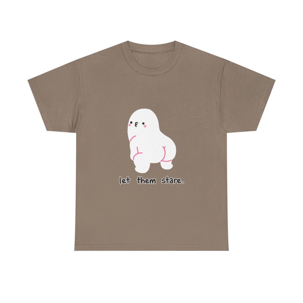 White "Let Them Stare" Creature Graphic Tee