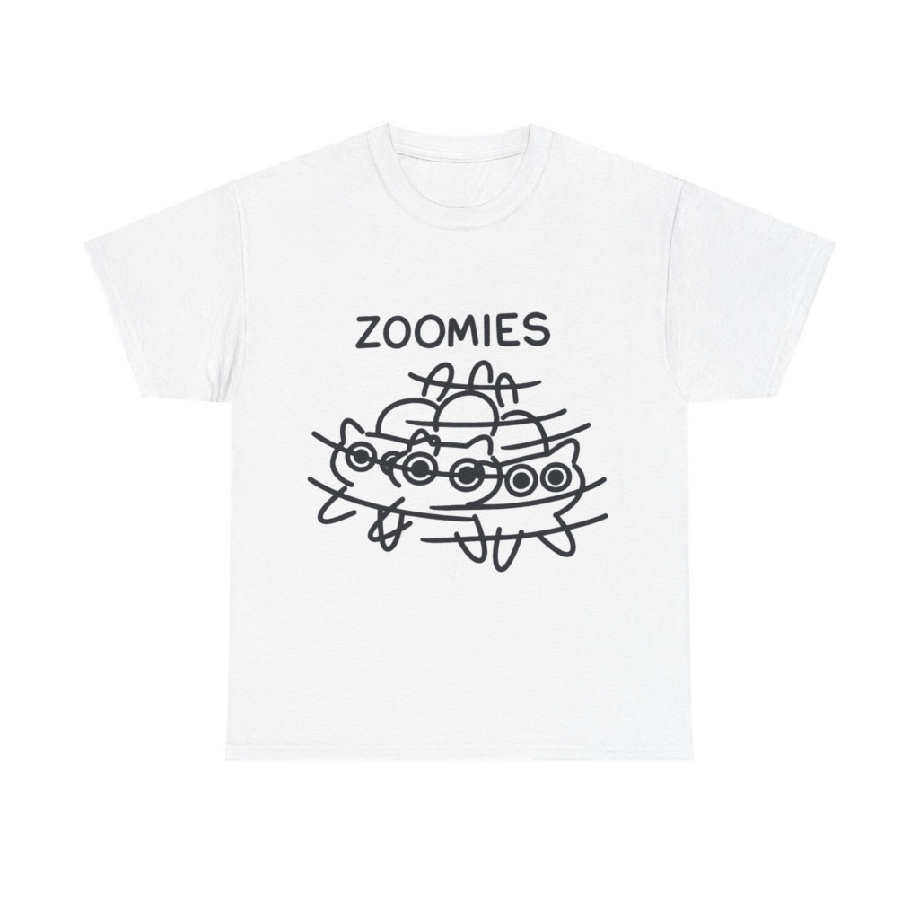 T-Shirt: Zoomies Energetic Cats Graphic