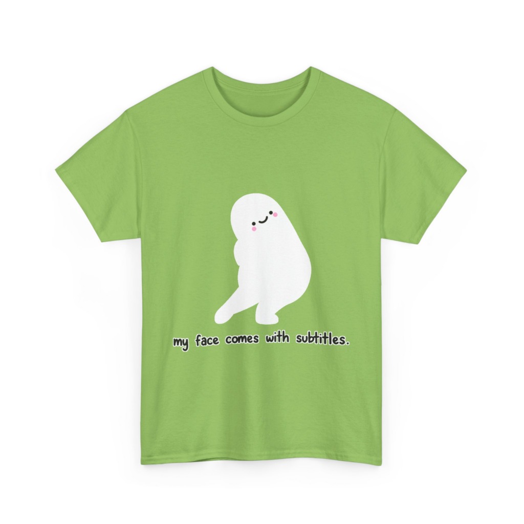 White 'My Face Comes With Subtitles' T-Shirt