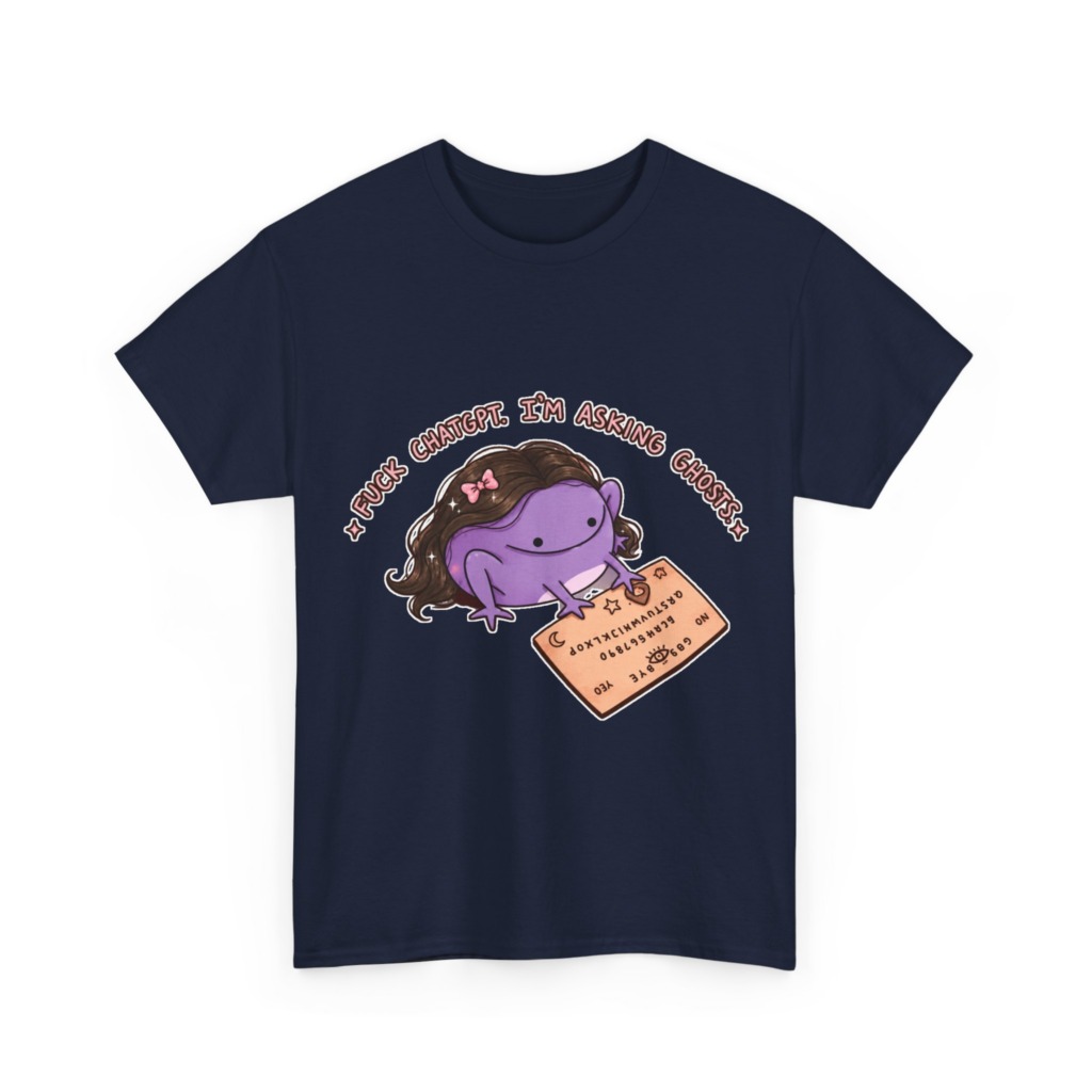 T-Shirt: Purple Frog 'Fuck ChatGPT' Ouija Design