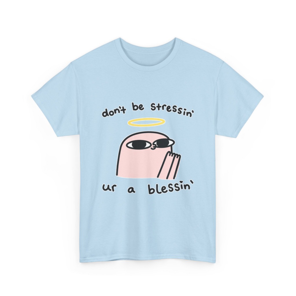 White Halo Blob 'Don't Be Stressin'' Graphic Tee