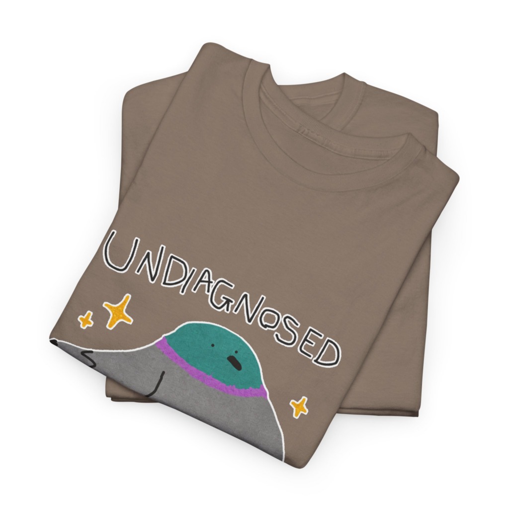 T-Shirt with Pigeon 'Undiagnosed' Graphic