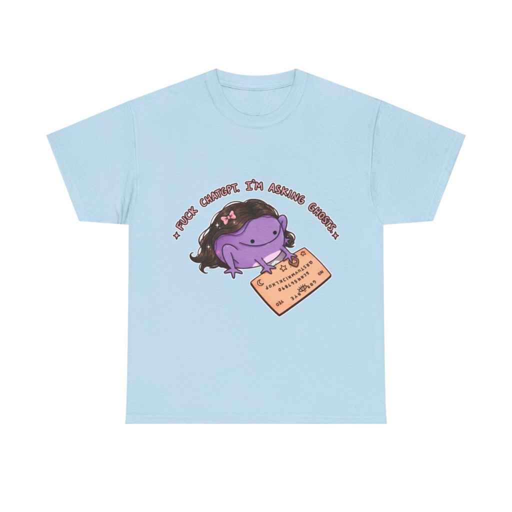 T-Shirt: Purple Frog 'Fuck ChatGPT' Ouija Design