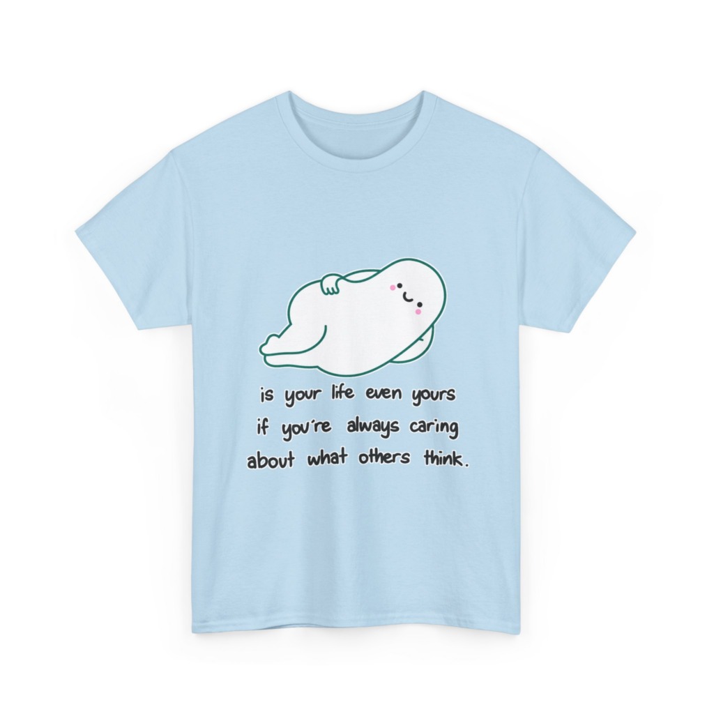 White 'Life Is Yours' Blob Graphic T-Shirt