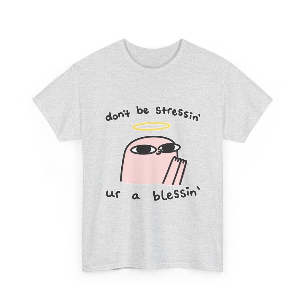 White Halo Blob 'Don't Be Stressin'' Graphic Tee