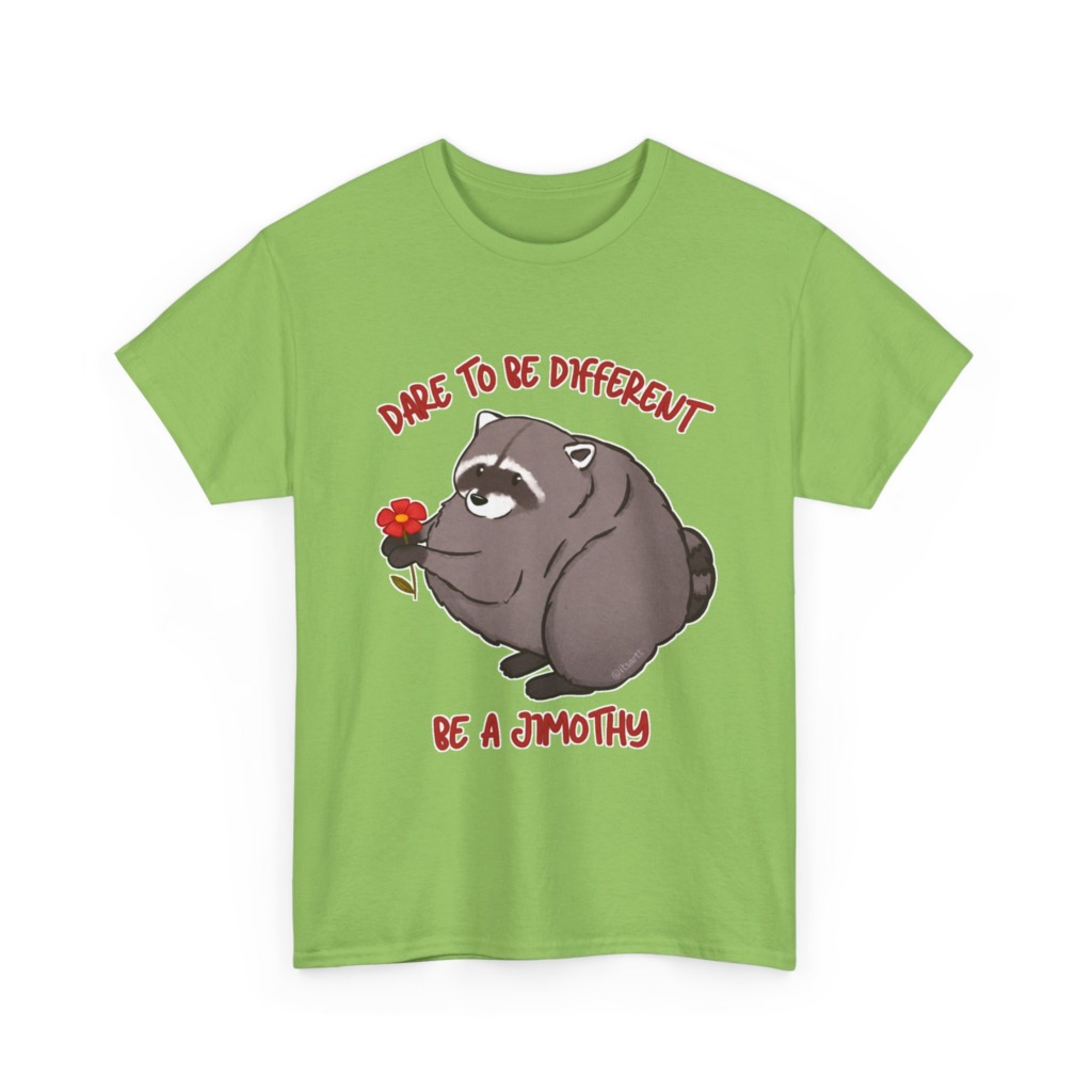 Raccoon T-Shirt: Jimothy with Flower Graphic Print