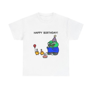 Happy Birthday Pepe Frog Party Graphic T-Shirt