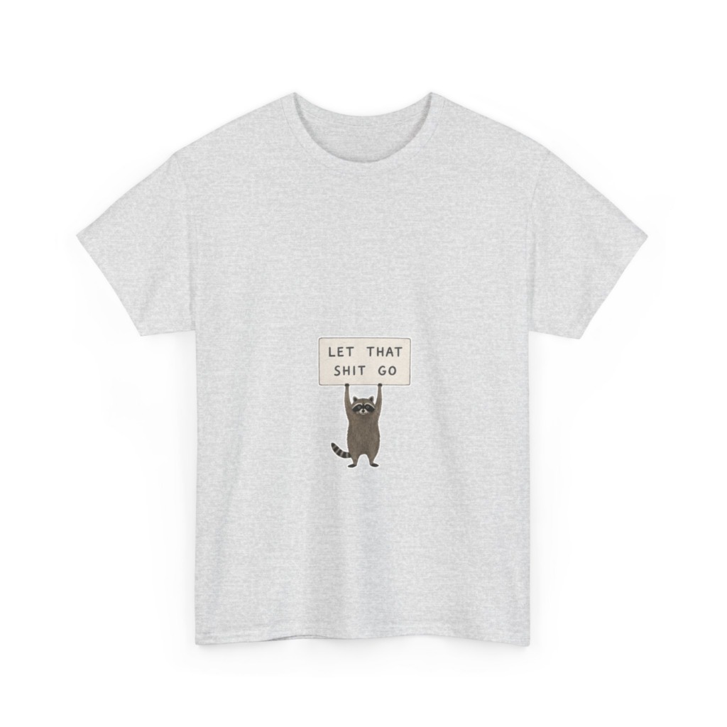 White Raccoon 'Let That Shit Go' Graphic T-Shirt