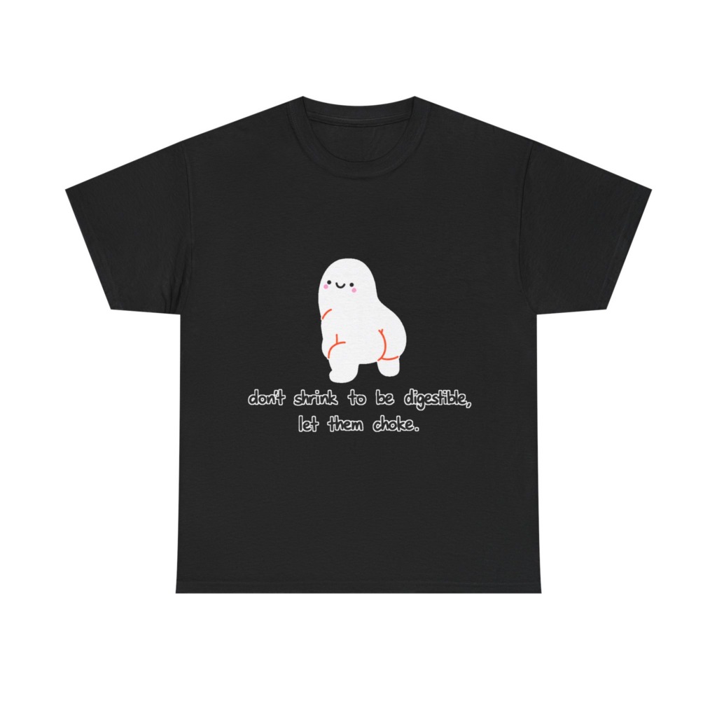 White Happy Blob 'Don't Shrink' Graphic T-Shirt