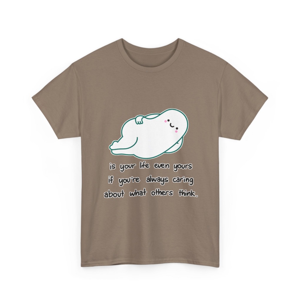 White 'Life Is Yours' Blob Graphic T-Shirt