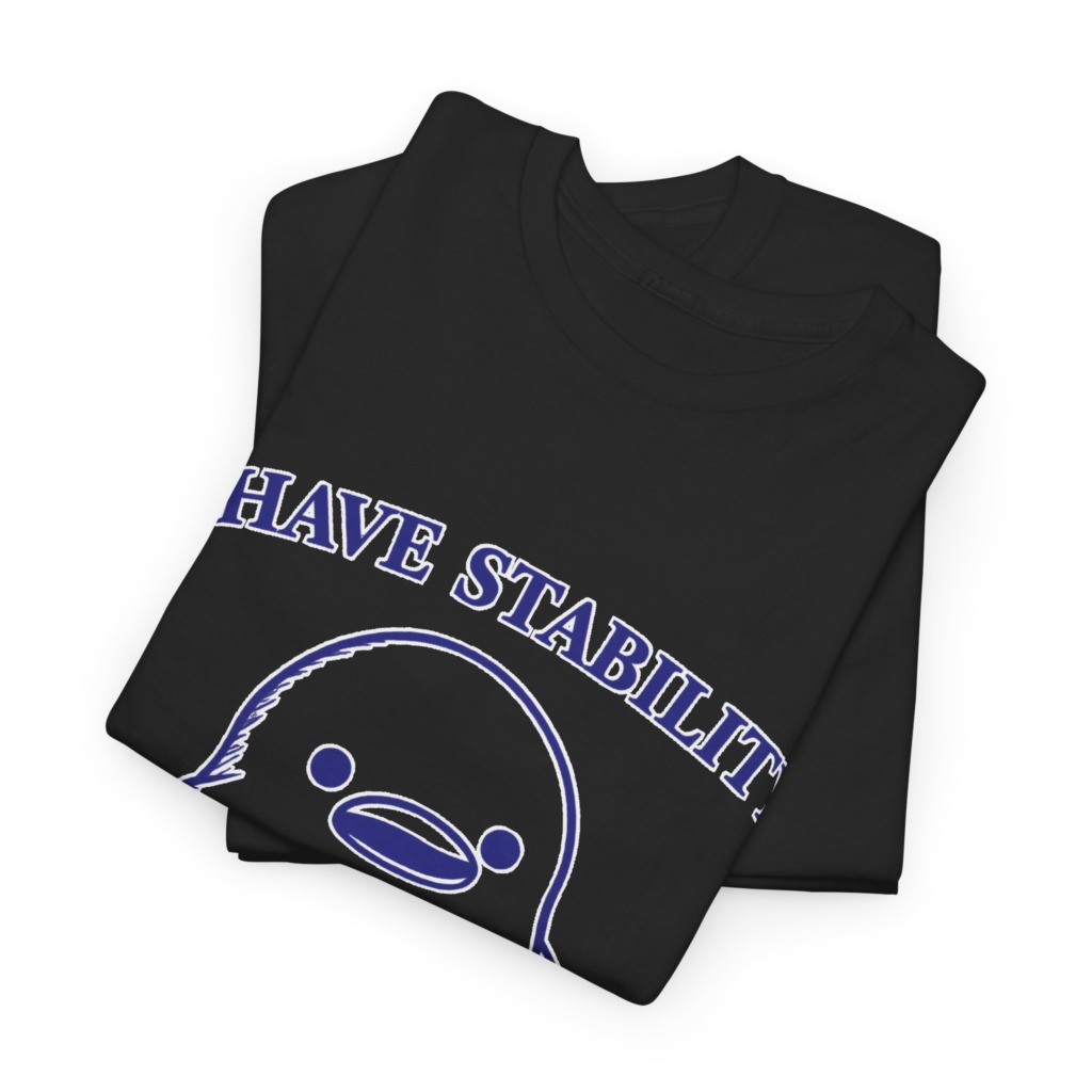 T-Shirt: Cute Stabbing Penguin 'Stability' Pun