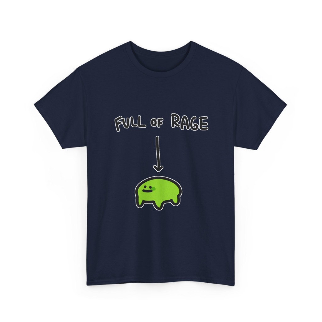 White Full Of Rage Happy Blob T-Shirt