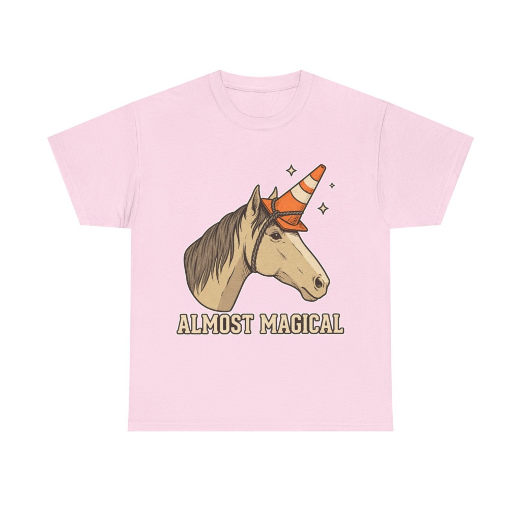 T-Shirt: Almost Magical Traffic Cone Unicorn