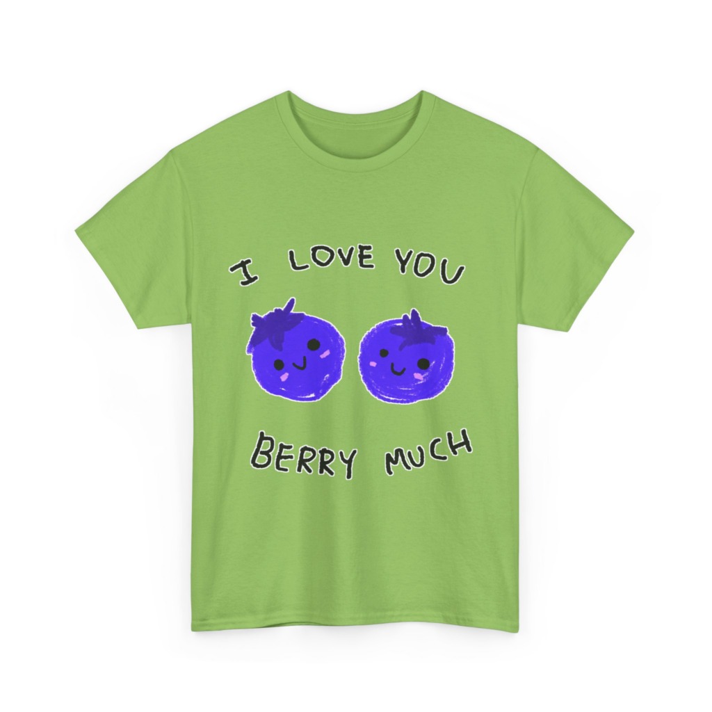 T-Shirt: Kawaii Blueberries 'I Love You Berry Much'