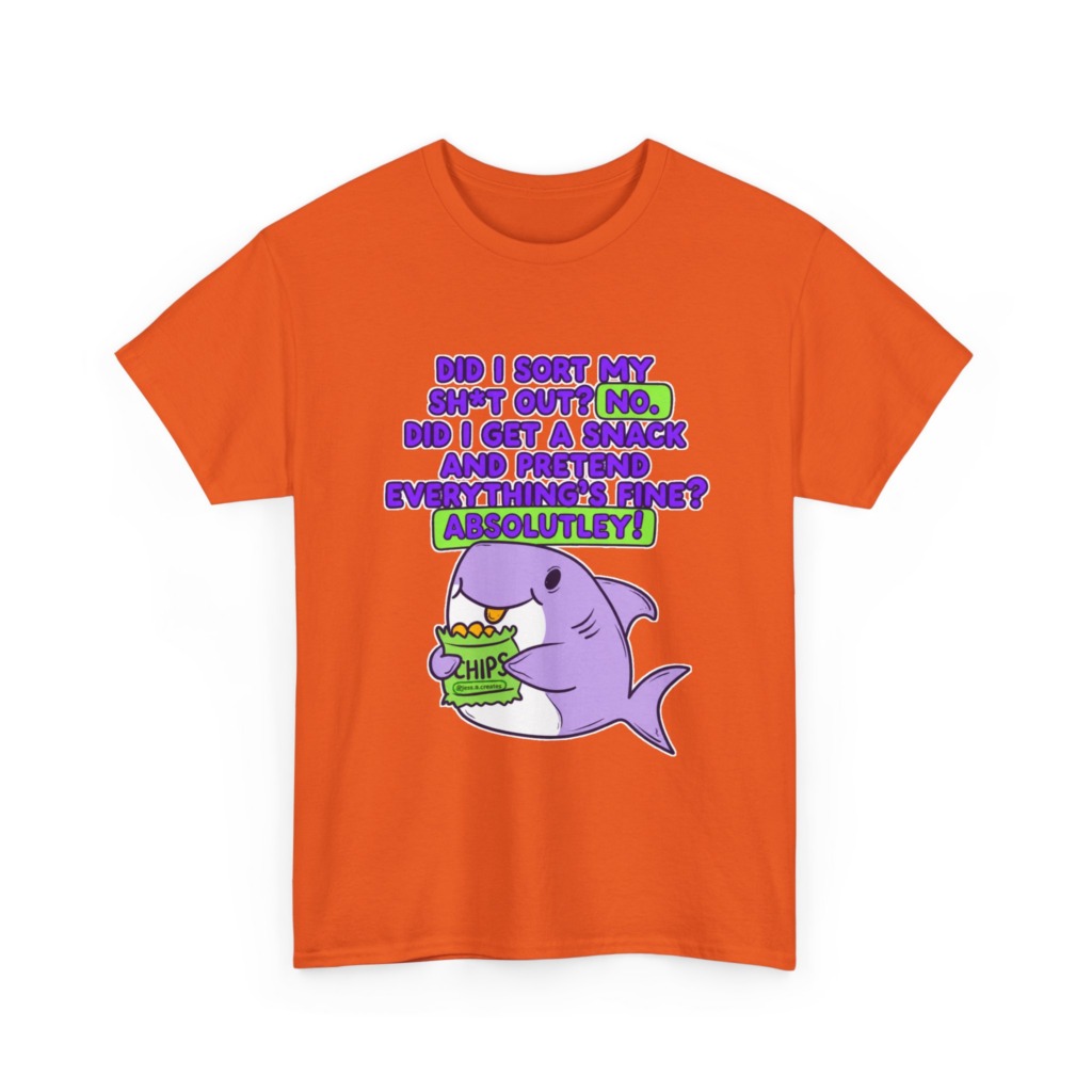 T-Shirt: Shark Eating Chips Funny Quote