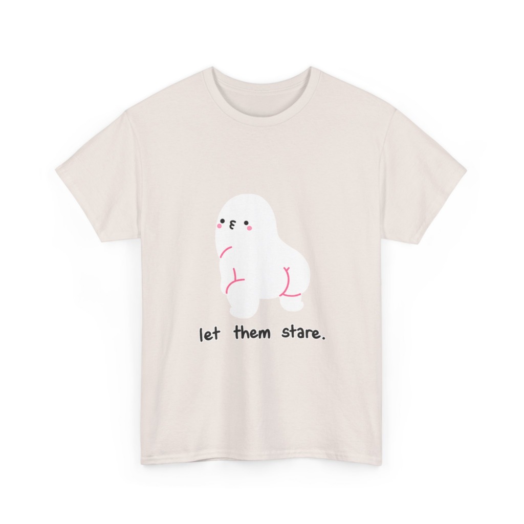 White "Let Them Stare" Creature Graphic Tee