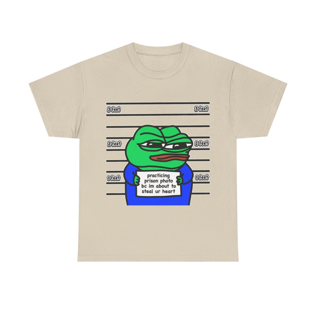 T-Shirt: Pepe Frog 'Steal Your Heart' Mugshot