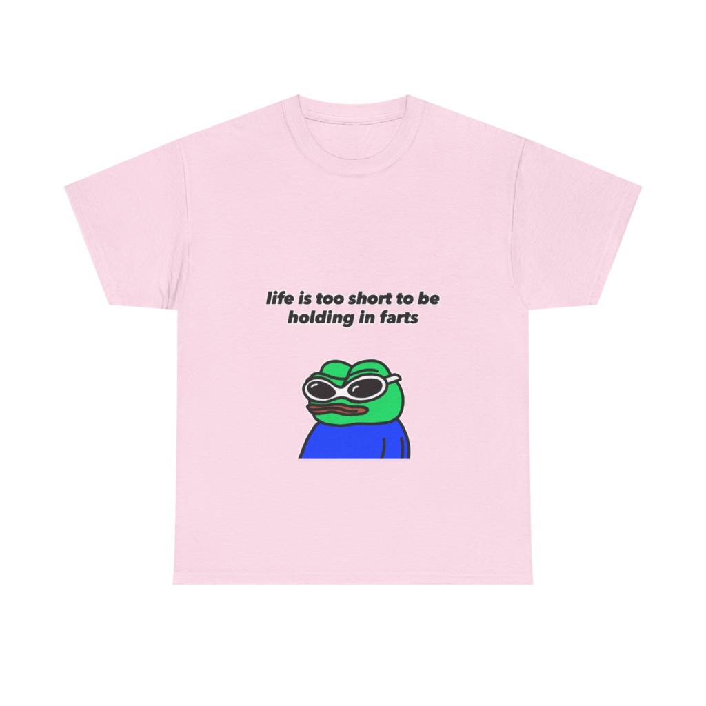 T-shirt: Pepe Frog 'Life's Too Short' Graphic Tee