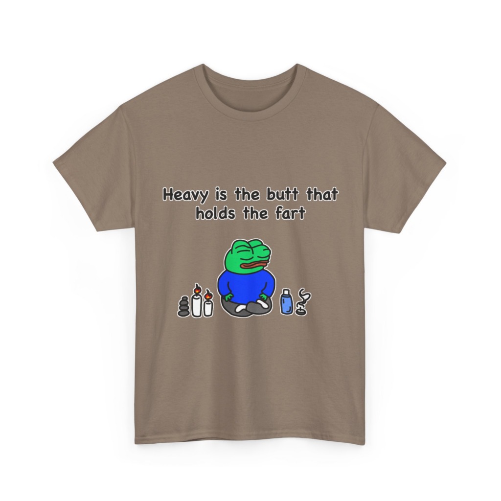 T-Shirt: Meditating Pepe Frog 'Heavy is the Butt'