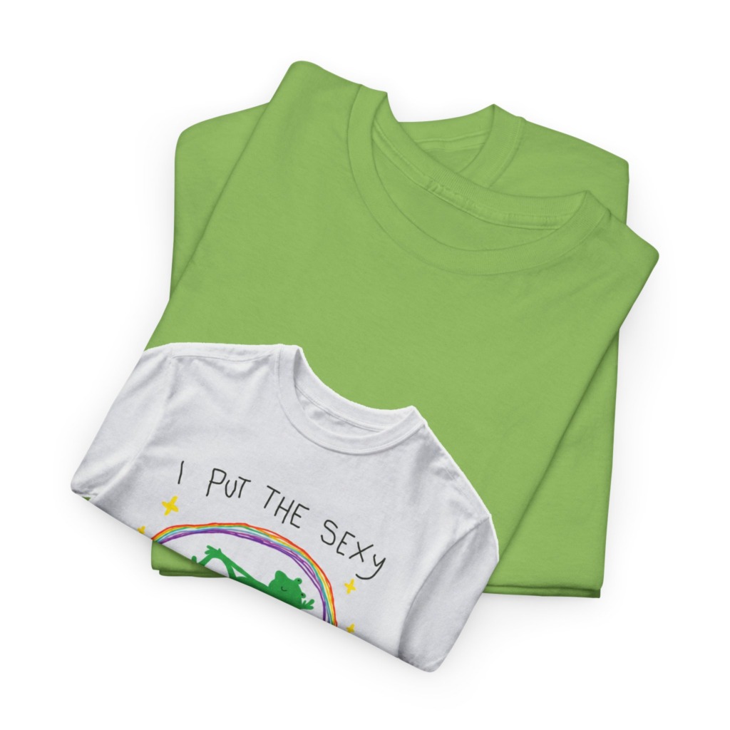 White 'I Put The Sexy In Dyslexia' Frog T-Shirt