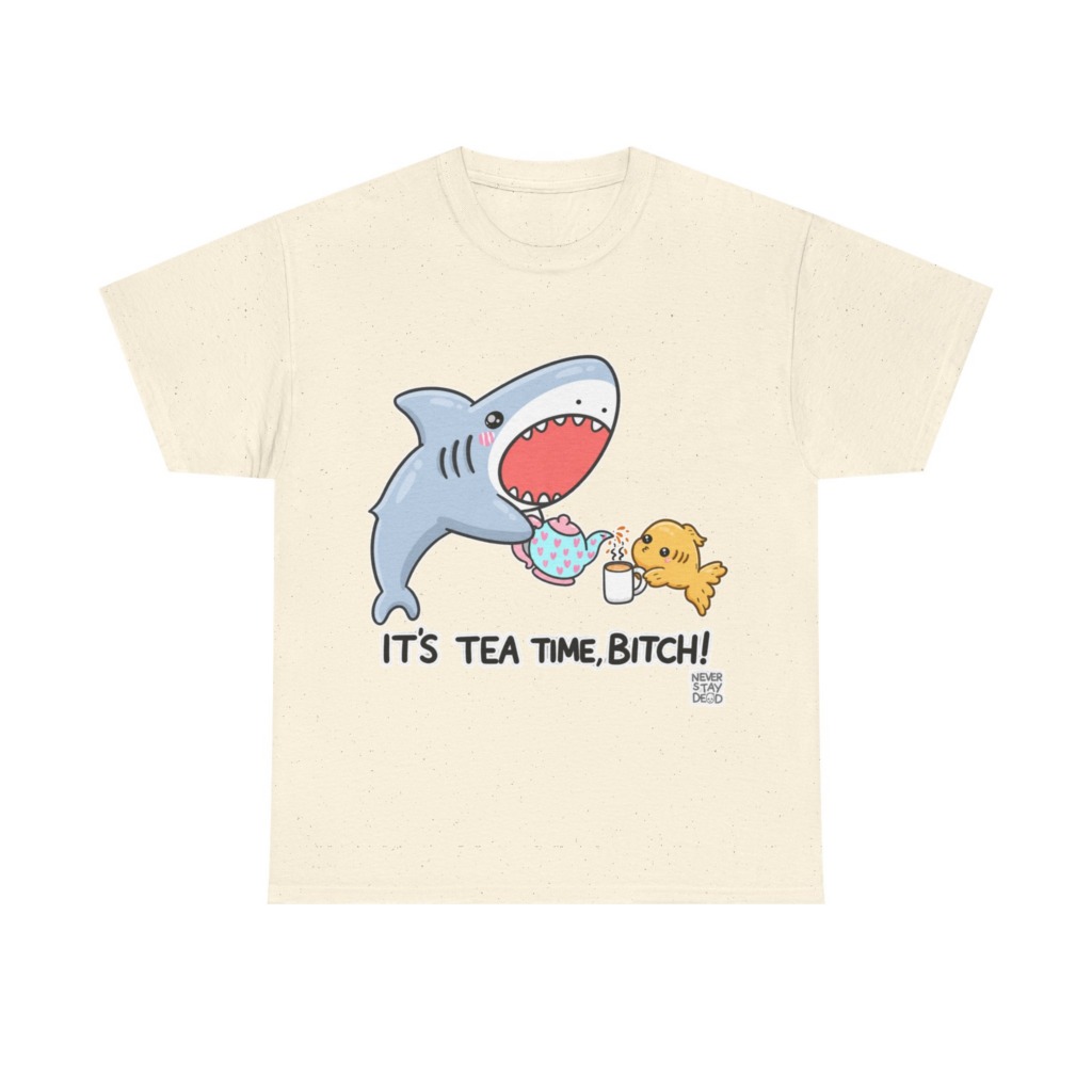 Graphic T-Shirt: Shark Tea Time, Bitch!