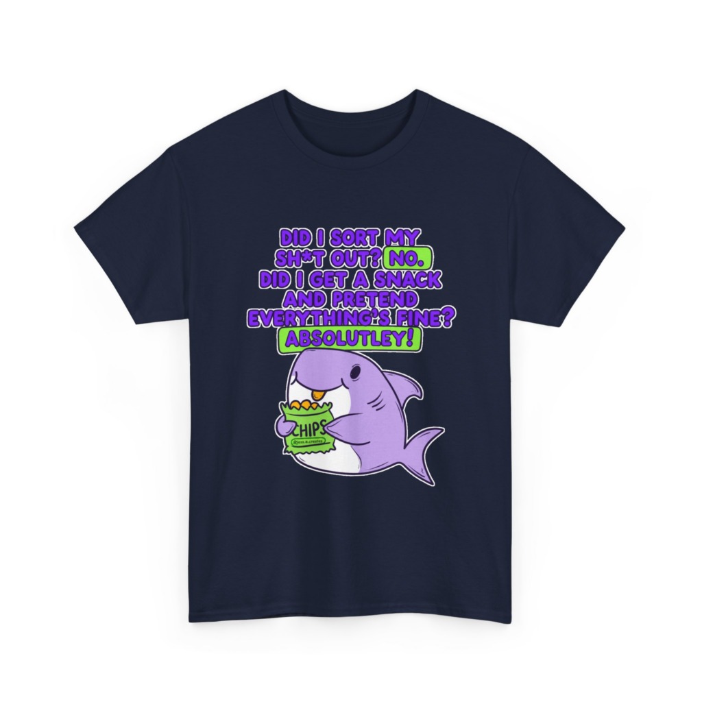 T-Shirt: Shark Eating Chips Funny Quote