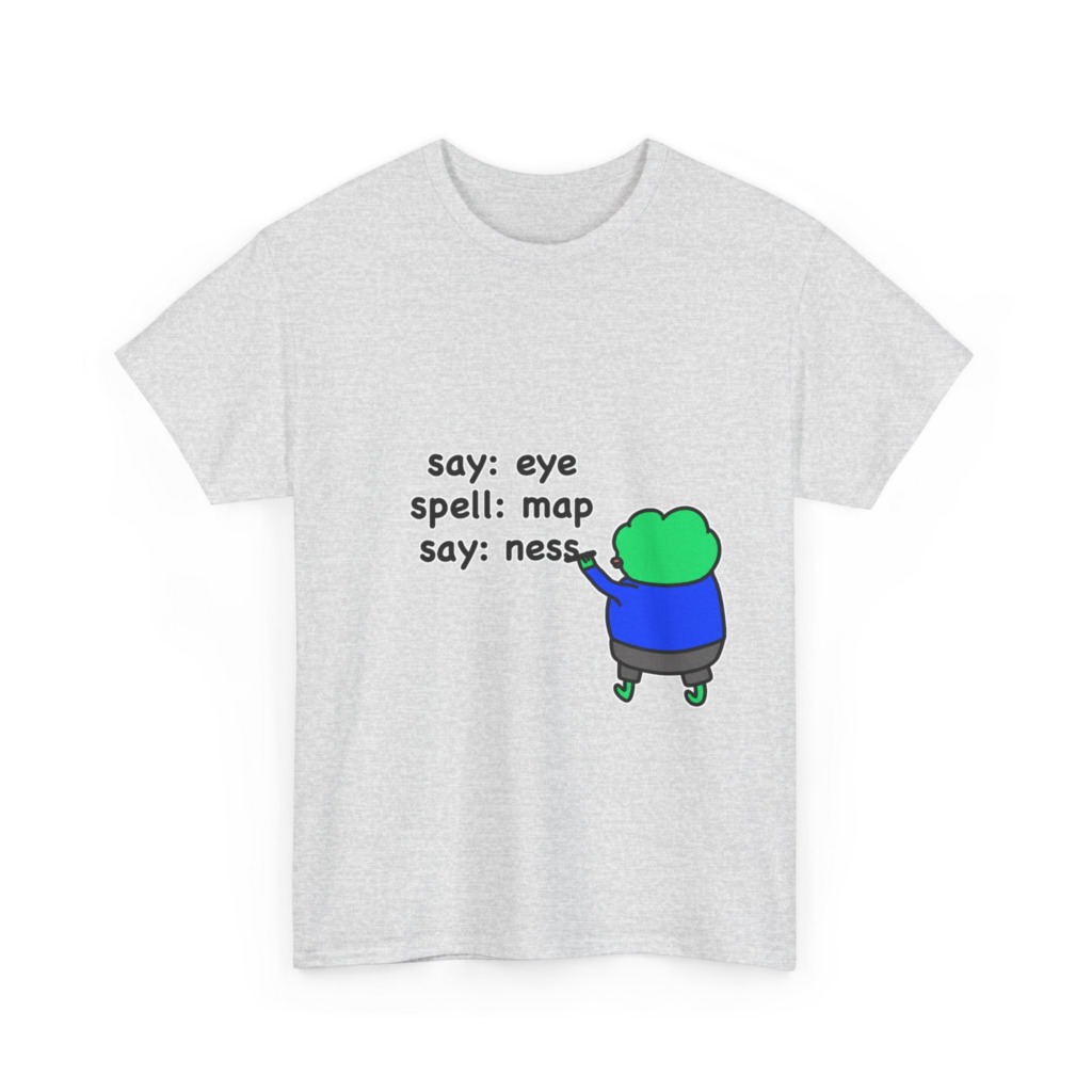 Eye Map Ness" Funny Character Graphic T-Shirt