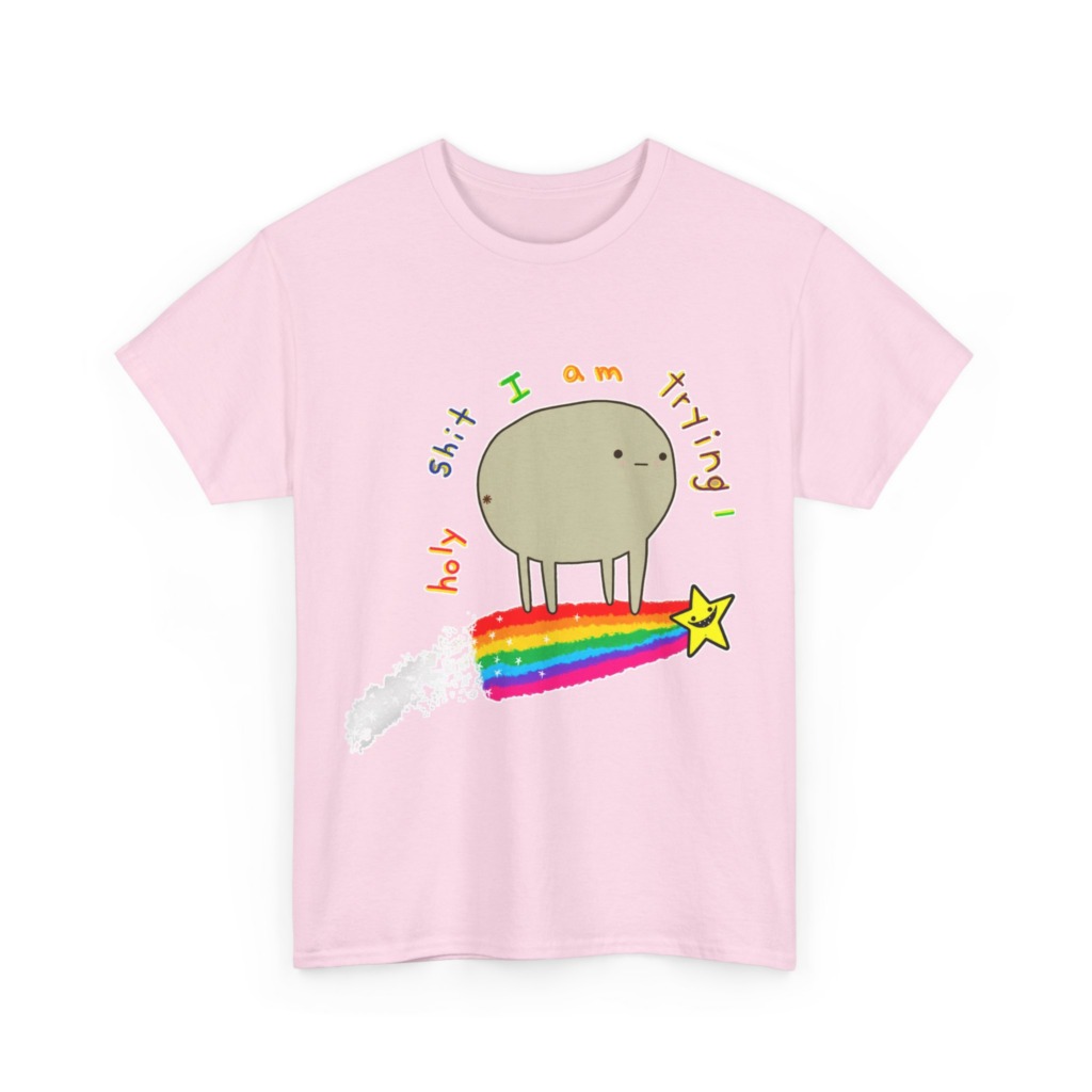 'I Am Trying' Blob Rainbow Graphic Tee