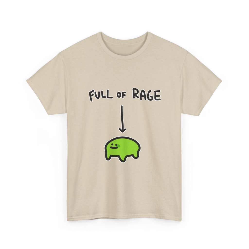 White Full Of Rage Happy Blob T-Shirt