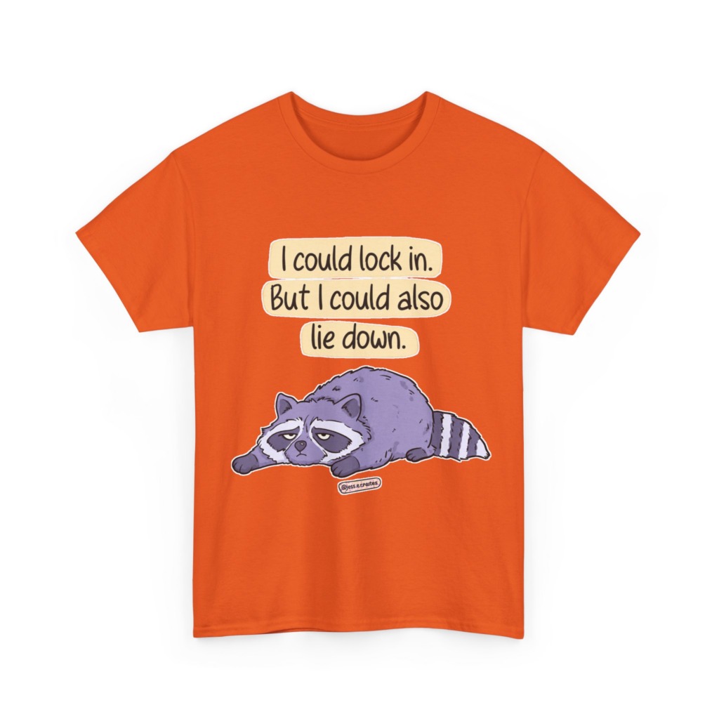 Raccoon "I Could Lie Down" Graphic Tee
