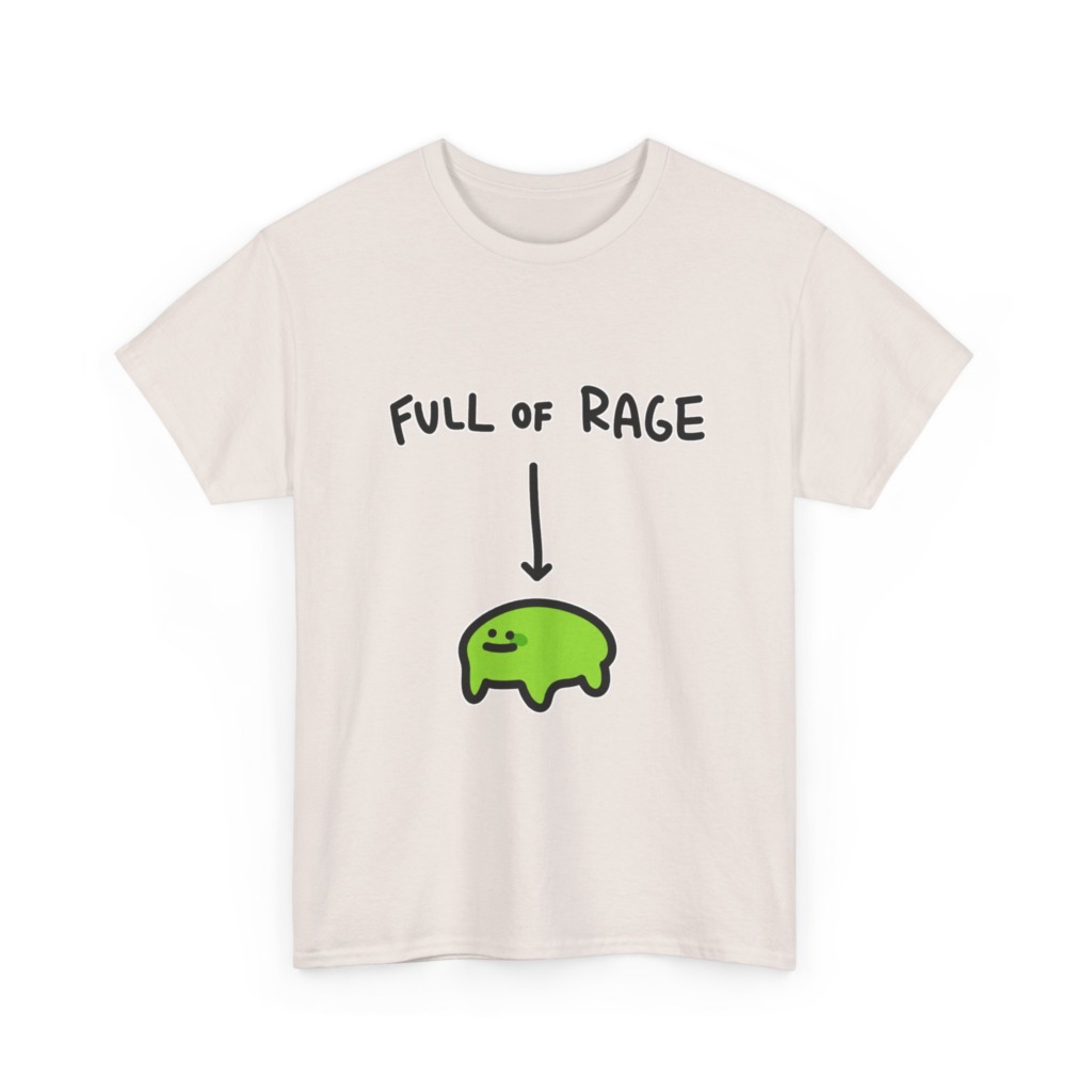White Full Of Rage Happy Blob T-Shirt