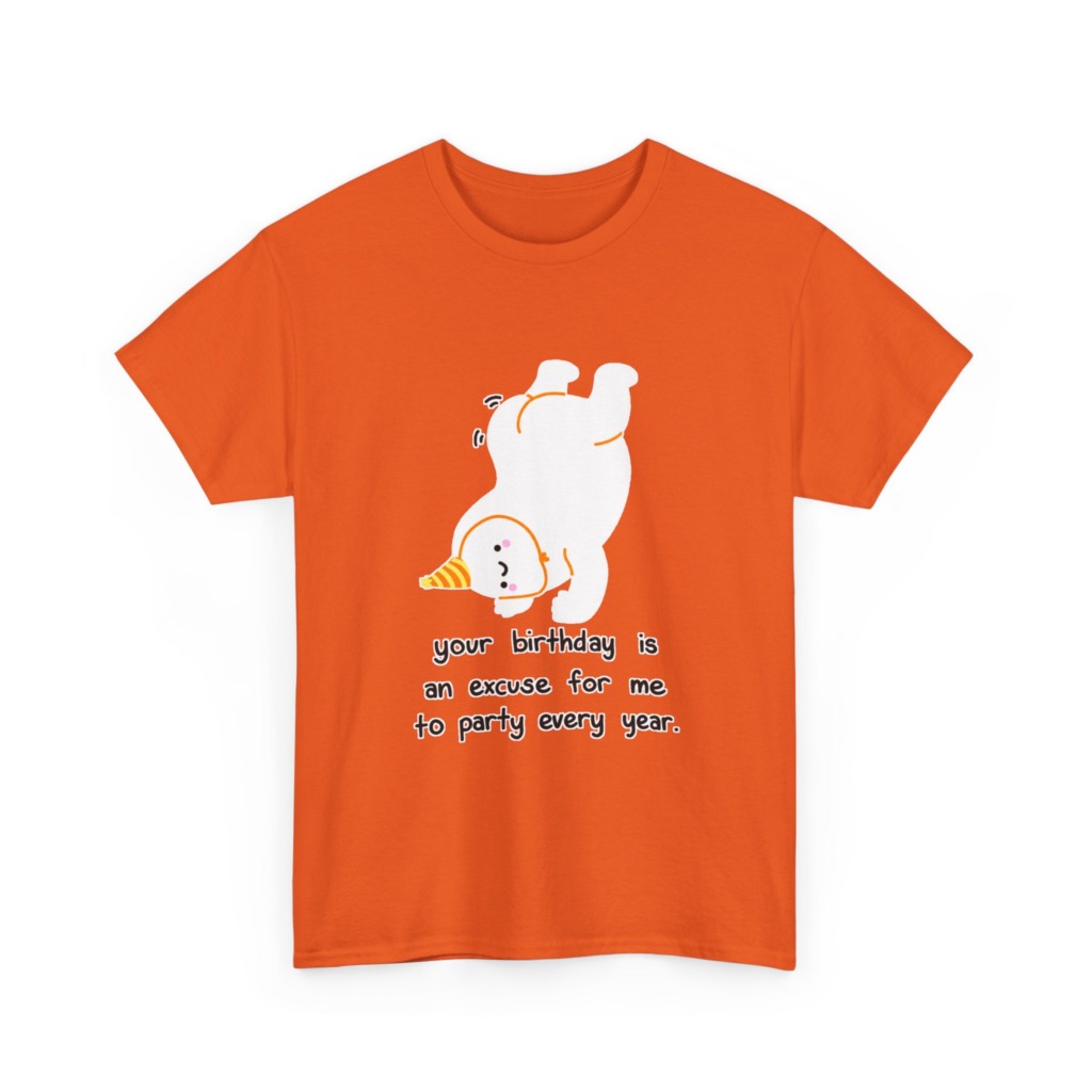 White Upside Down Party Character T-Shirt