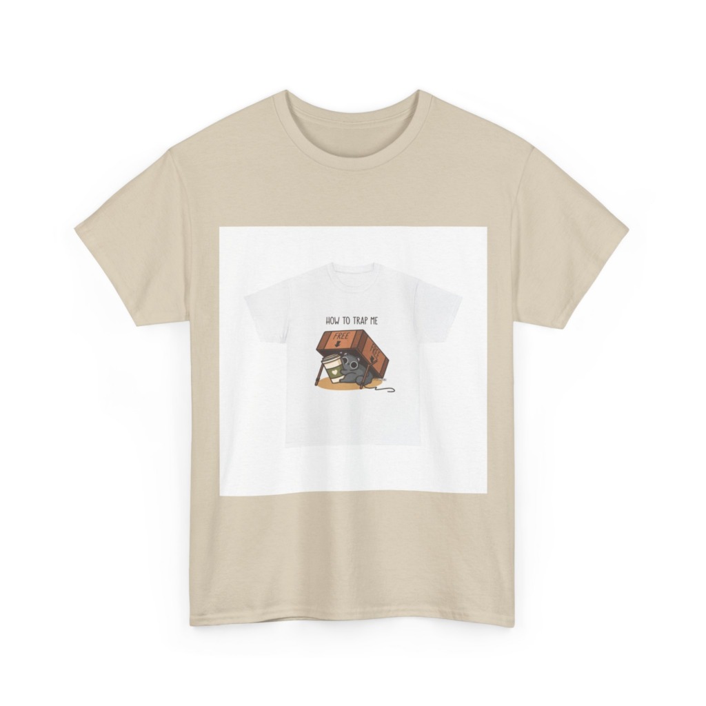 T-Shirt: How to Trap Me Cat & Coffee Graphic