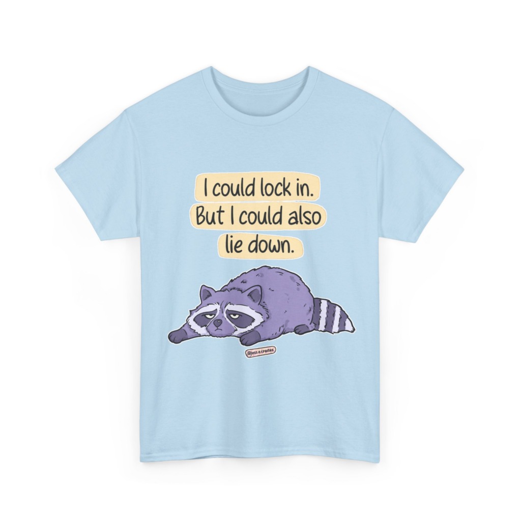 Raccoon "I Could Lie Down" Graphic Tee