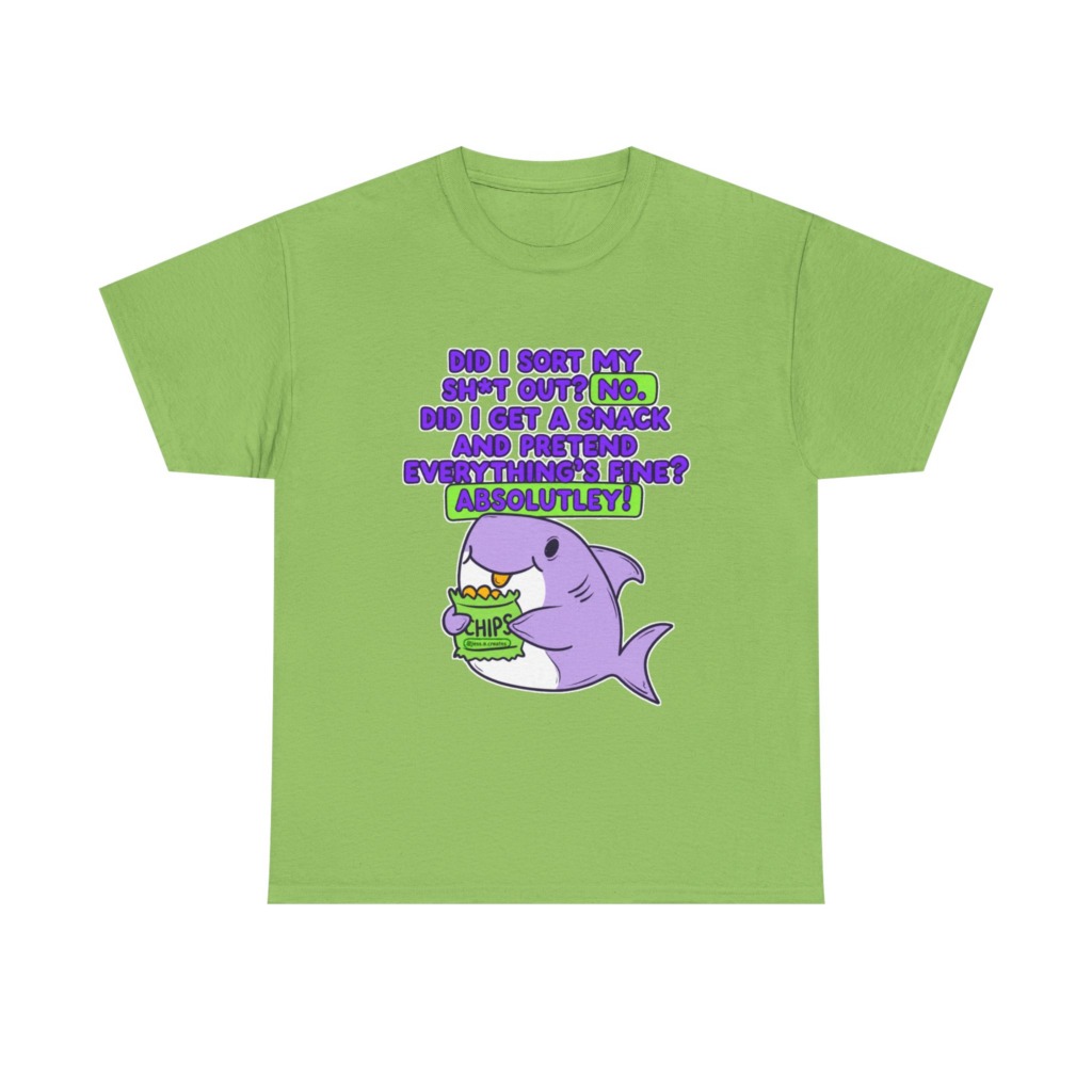 T-Shirt: Shark Eating Chips Funny Quote