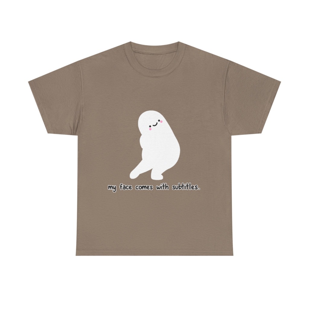 White 'My Face Comes With Subtitles' T-Shirt
