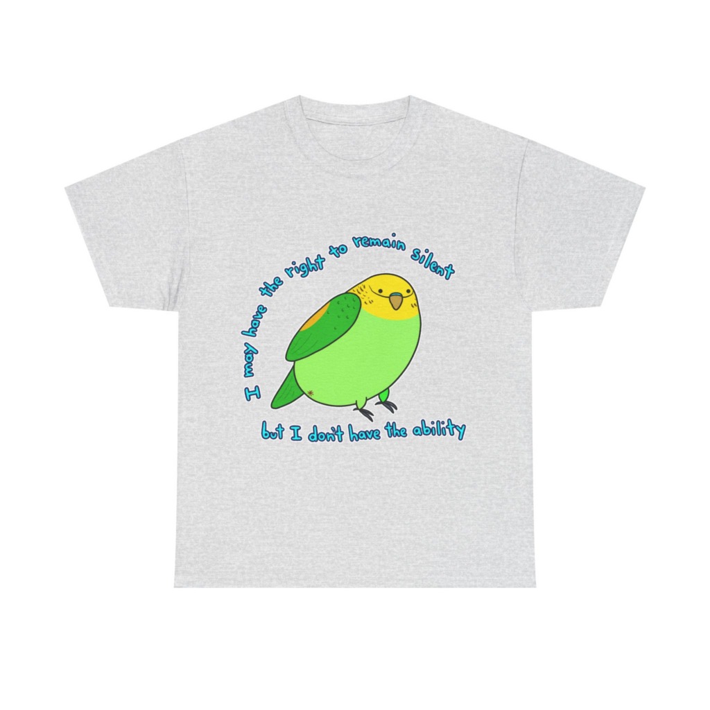 Silent Parrot Quote Graphic T-Shirt